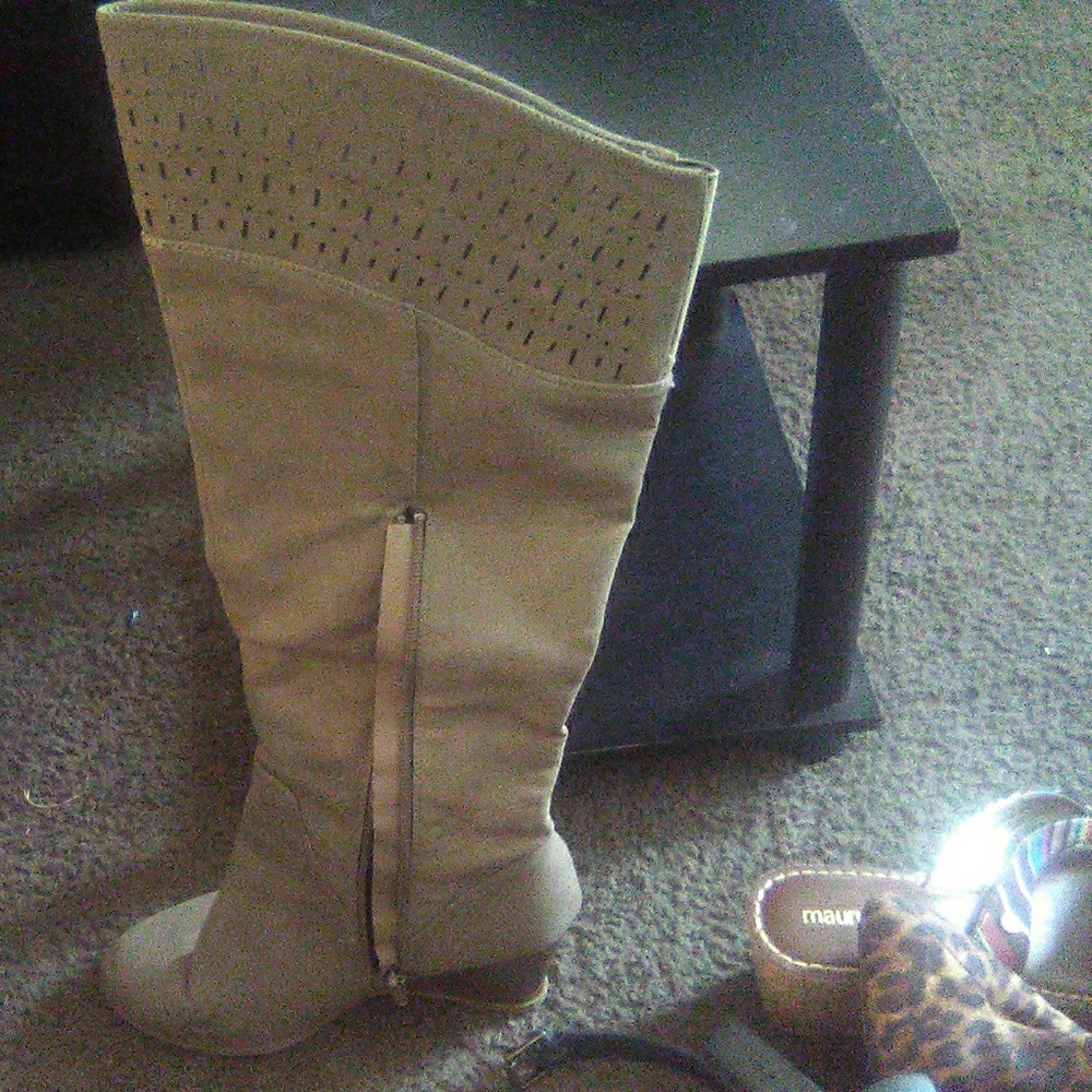 Jasmine knee high wedge heels